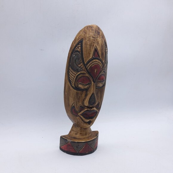 Wooden Indonesian Tribal Wall Mask - Picture 3 of 11